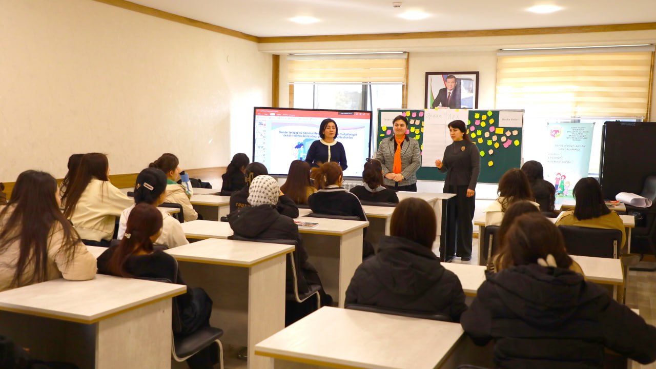 Sambhram universitetida “16 kunlik faollik” doirasida gender tengligi bo‘yicha trening o‘tkazildi...