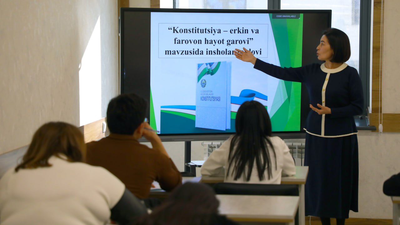Konstitutsiya bizning baxtimiz va kelajagimiz xazinasidir! Sambhram universitetida insholar tanlovi bo'lib o'tdi.